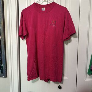 Vintage Mirage Casino Las Vegas T Shirt Pink Large Jerzees Embroidered USA